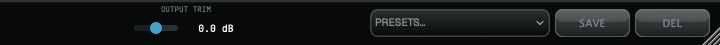 Output trim and preset controls