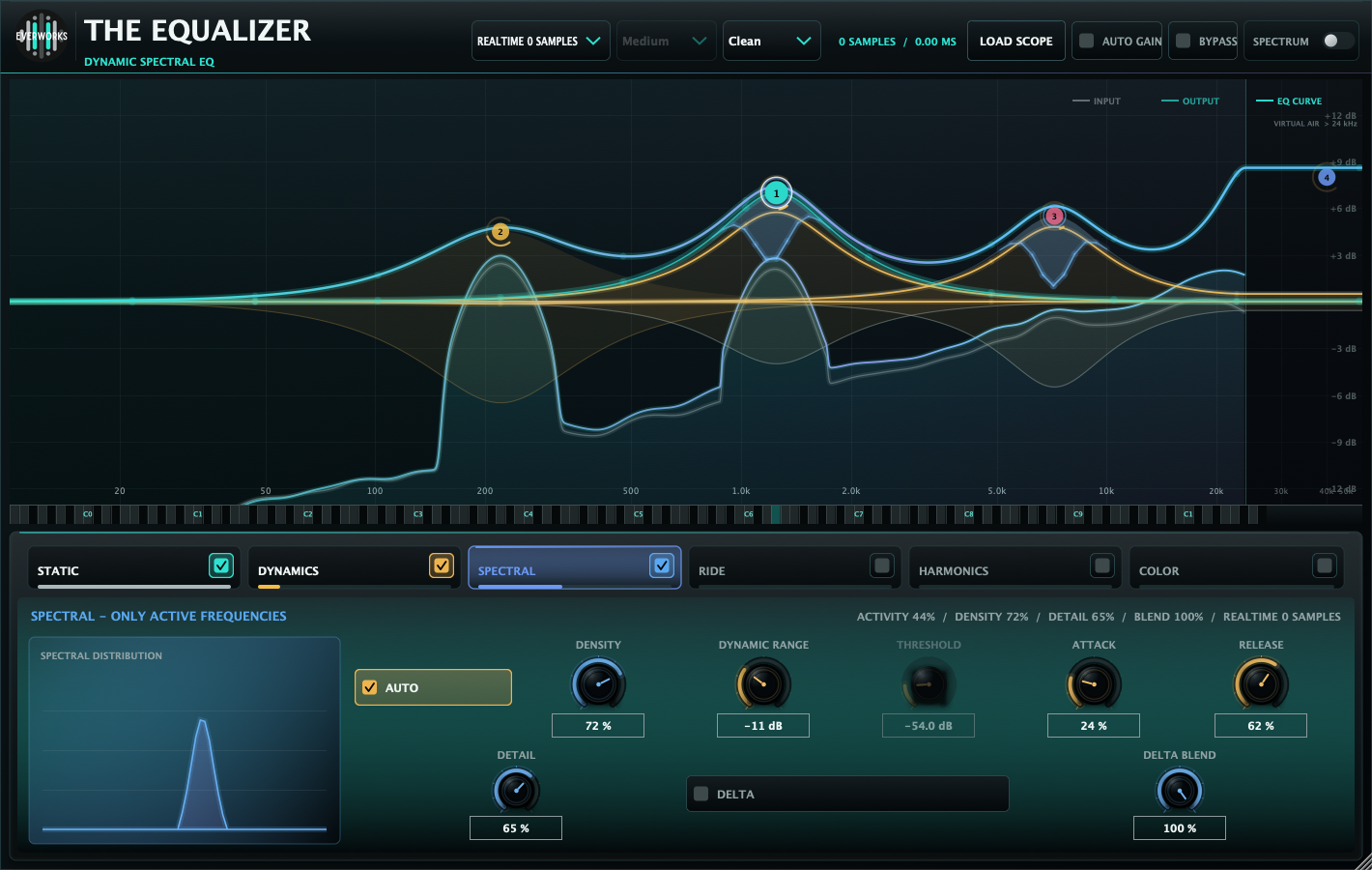 THE EQUALIZER 0.1.7 dynamic spectral EQ interface